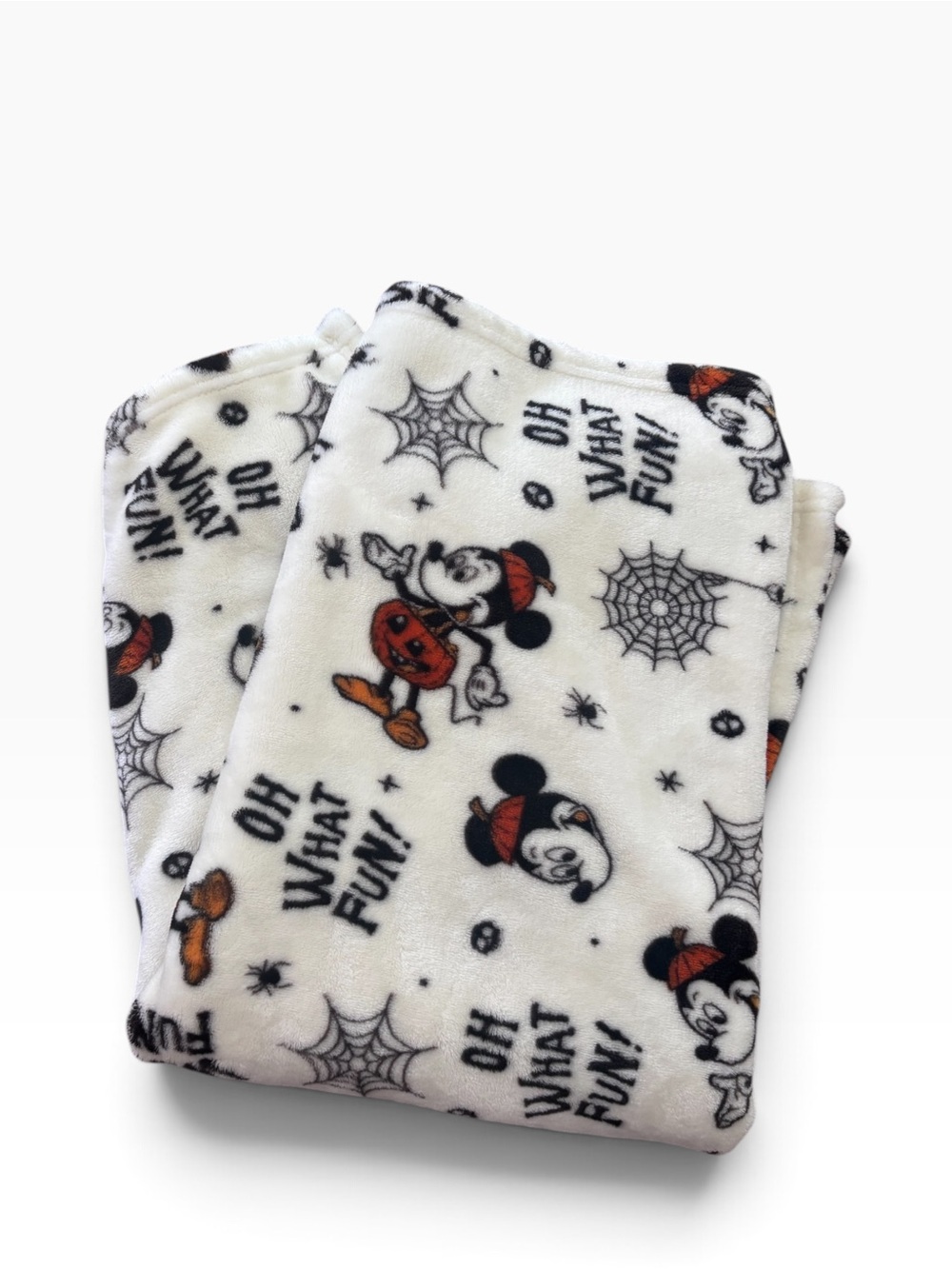 Disney Kids White Mickey Mouse Halloween Blanket Baby